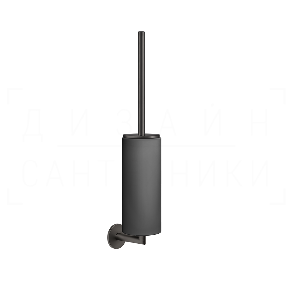 Gessi Ventaglio Ершик для унитаза подвесной, колба Neolite, цвет: black/black metal brushed PVD 63620#707
