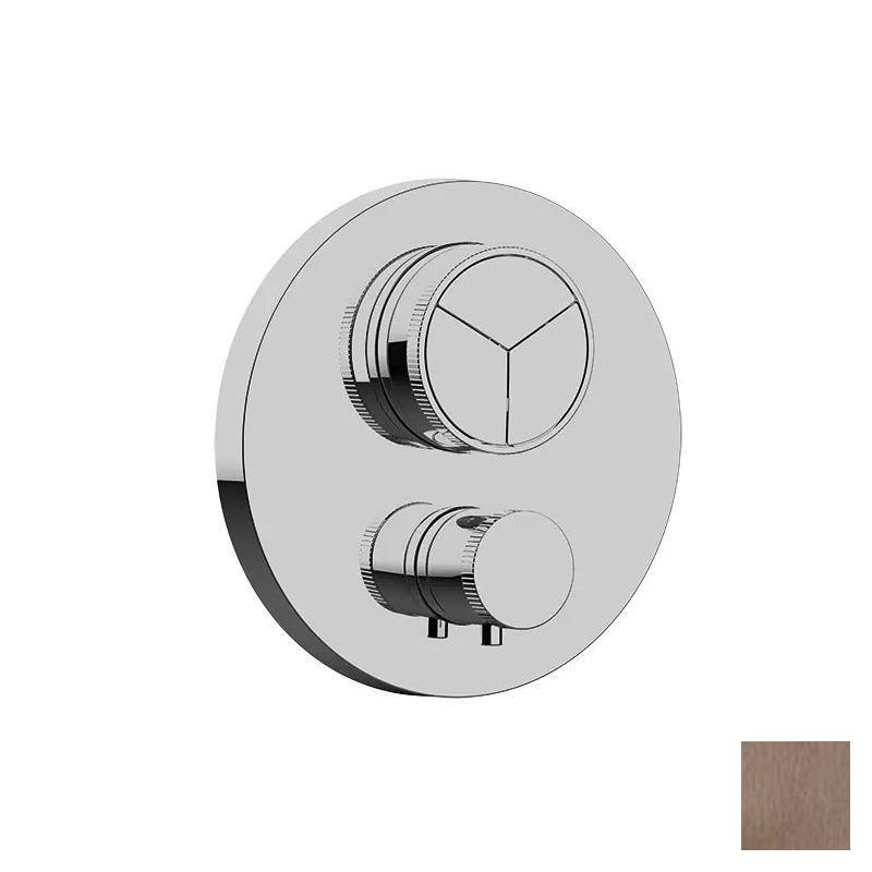 Almar Core Round Термостат для душа, внешняя часть на 3 потребителя, цвет: PVD brushed copper E176633.CO