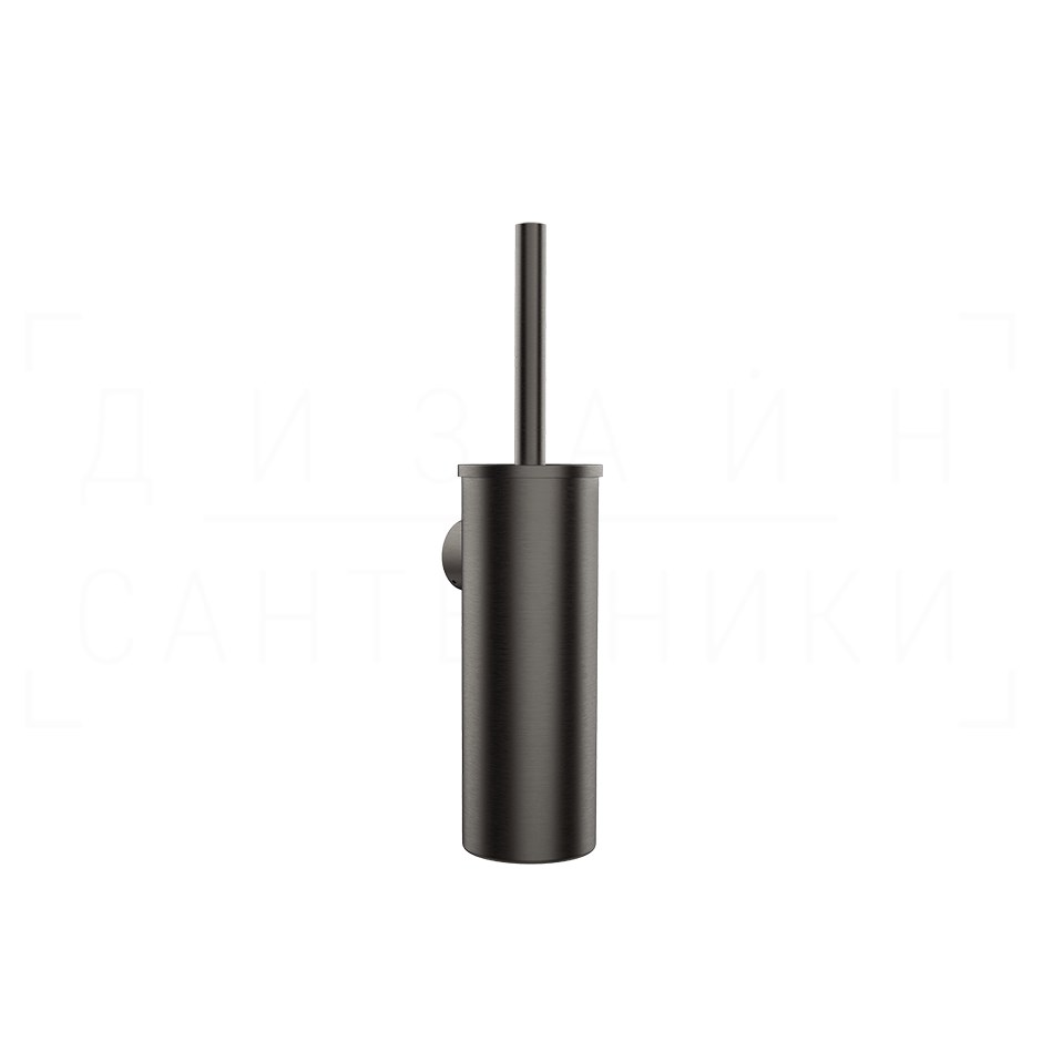 Gessi Rilievo Ершик для унитаза подвесной, с латунной колбой, цвет: black metal brushed PVD 59519#707