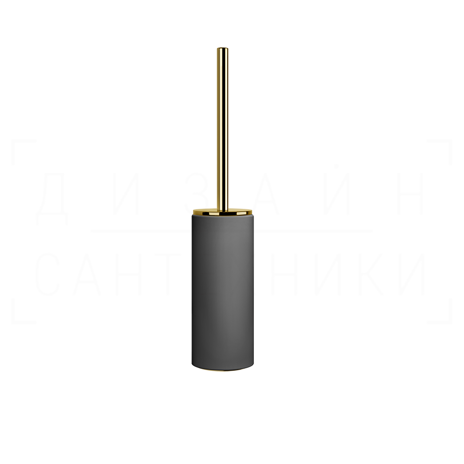 Gessi Ingranaggio Ершик для унитаза напольный, с кермической колбой Neolite, цвет: black/gold PVD 63744#246