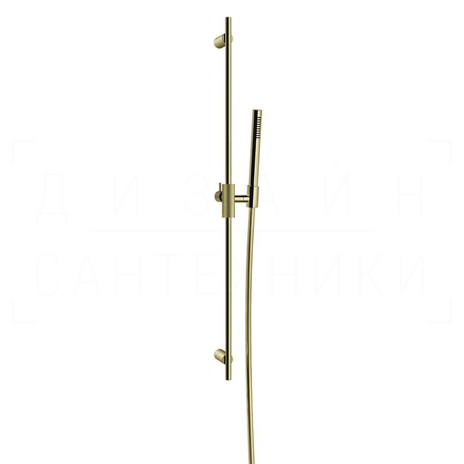 Gessi Anello Душевой гарнитур: ручной душ, штанга, держатель, шланг 150 см, цвет: brass PVD 63484#710