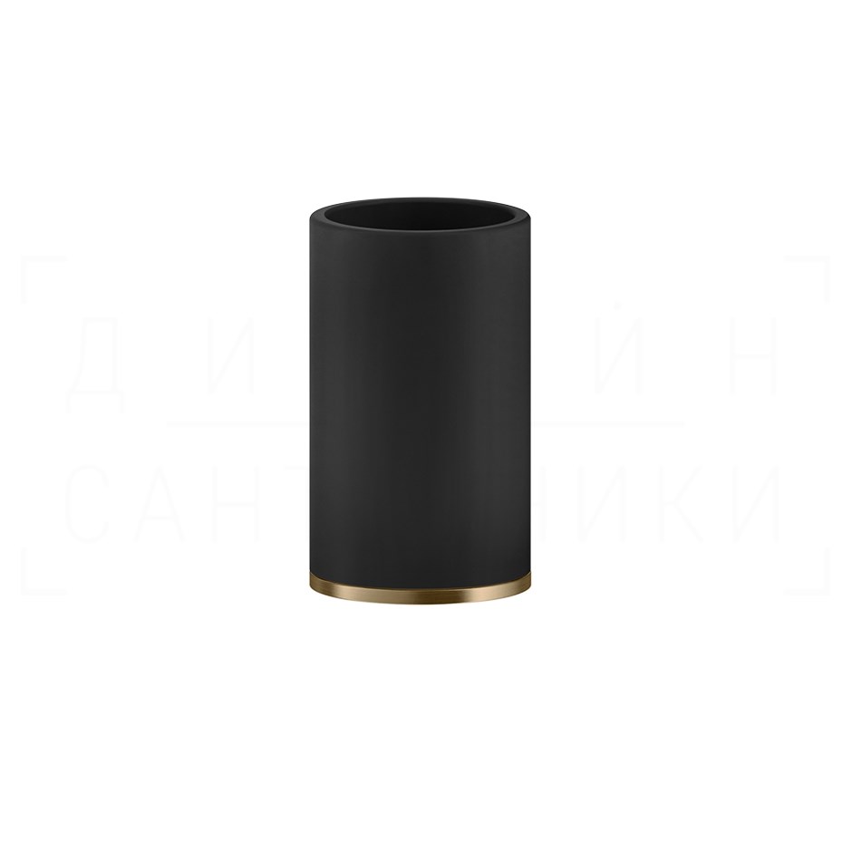 Gessi Inciso Стакан настольный, керамический Neolite, цвет: black/warm bronze brushed PVD 58532#726