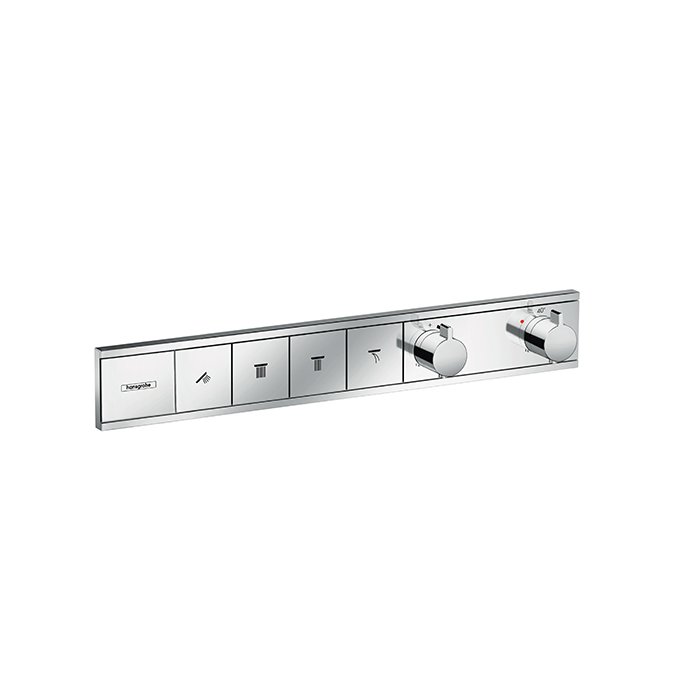 Hansgrohe RainSelect Термостат для душа встраиваемый на 4 потребителя, внешняя часть, цвет: хром 15382000