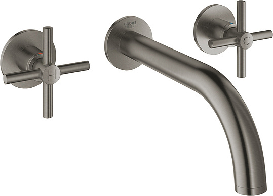 Grohe Atrio New Смеситель для раковины вентильный, встр., внешняя часть, цвет:темный графит, матовый 20164AL3