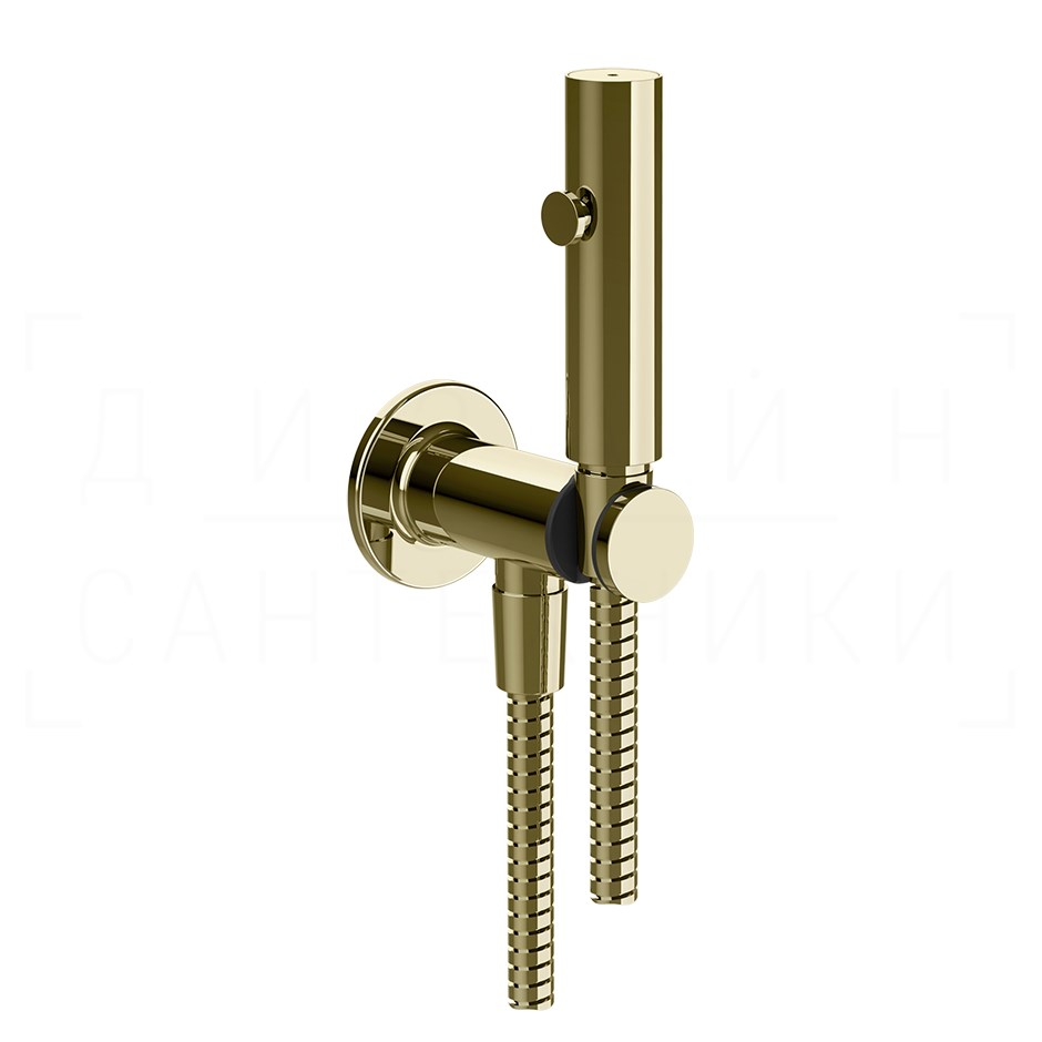 Gessi Inciso Гигиенический душ без смесителя, с запорным клапаном, шланг 125 см, цвет: brass PVD 58153#710