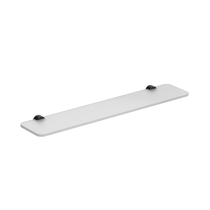 Colombo Design Plus Полочка стеклянная 60x12,5 см, подвесная, стекло матовое, цвет: matt black W4916.NM