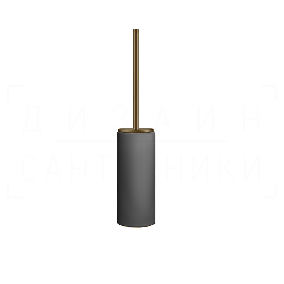Gessi Ingranaggio Ершик для унитаза напольный, колба Neolite, цвет: black/deep bronze brushed PVD 63744#791