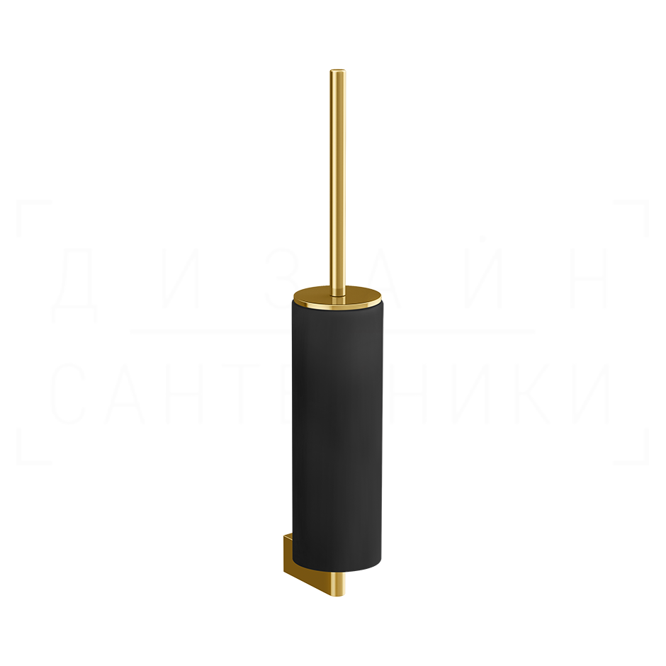 Gessi Origini Ершик для унитаза подвесной, с кермической колбой Neolite, цвет: black/gold PVD 66420#246