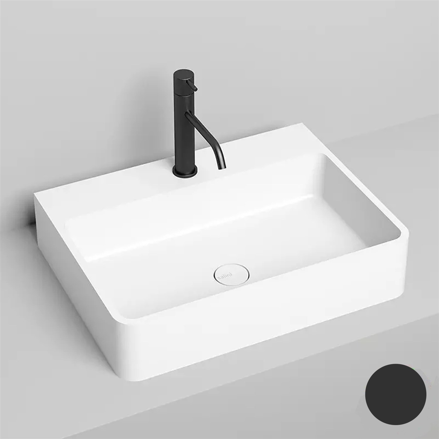Salini Ottavia S-Stone Раковина накладная 60х45х13h, матовый цвет: RAL 1103201MF