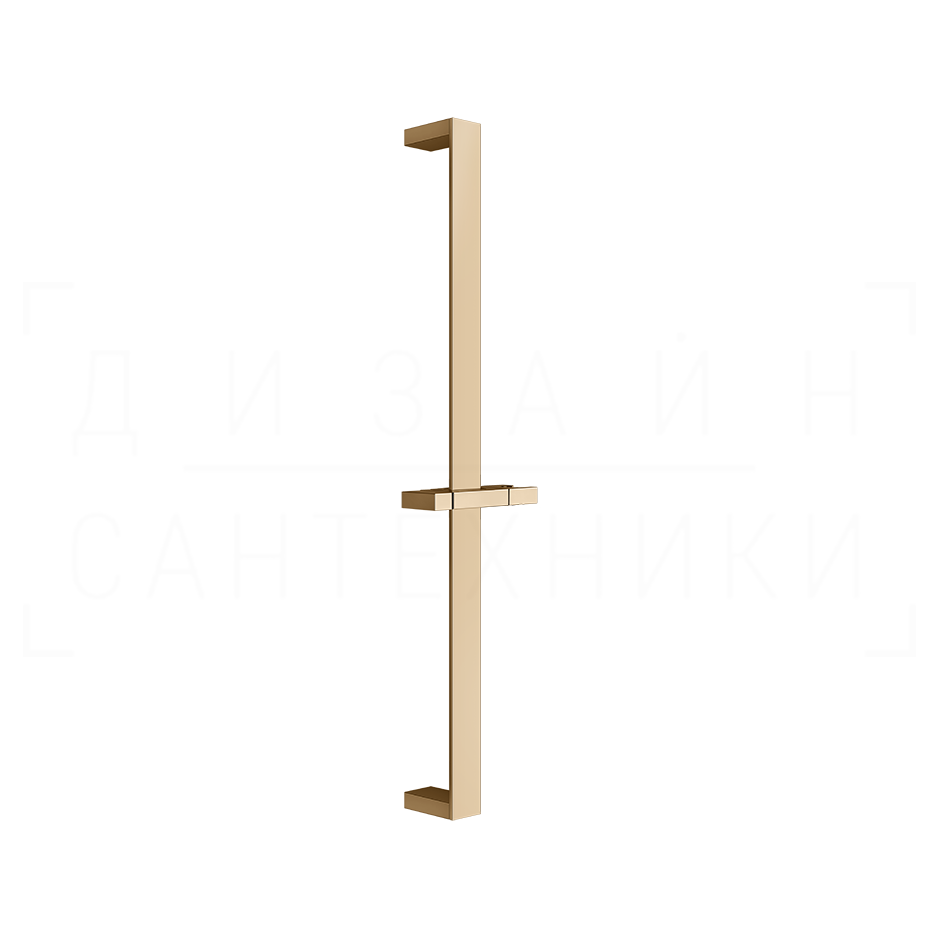 Gessi Rettangolo Душевая штанга 61,5 см, с держателем для лейки, цвет: warm bronze PVD 20144#735