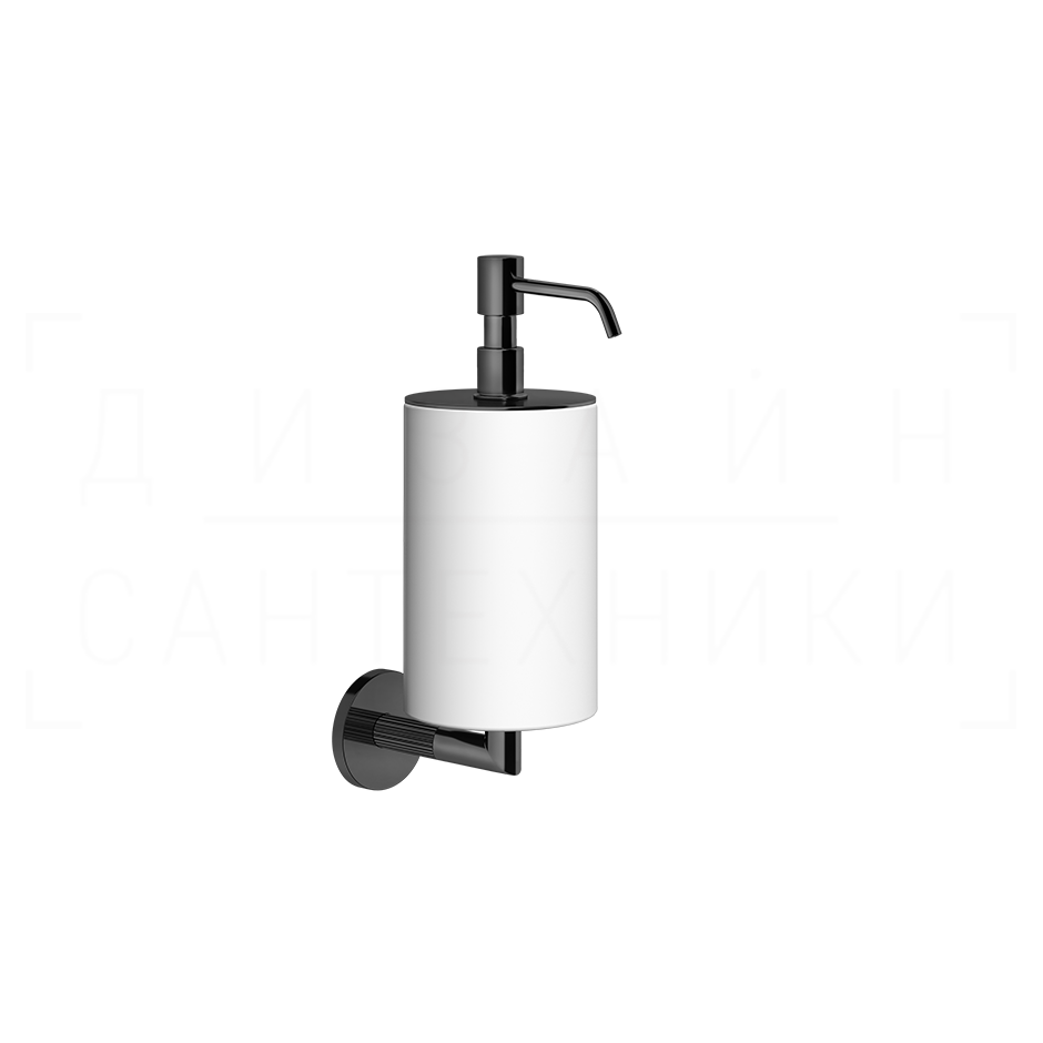 Gessi Ingranaggio Дозатор для жидкого мыла подвесной, колба Neolite, цвет: white/black metal PVD 63813#706