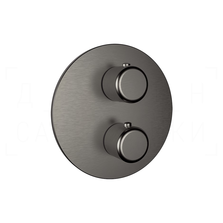 Gessi Goссia Термостат для душа встраив., на 1 потреб., внешняя часть, цвет: black metal brushed PVD 33842#707