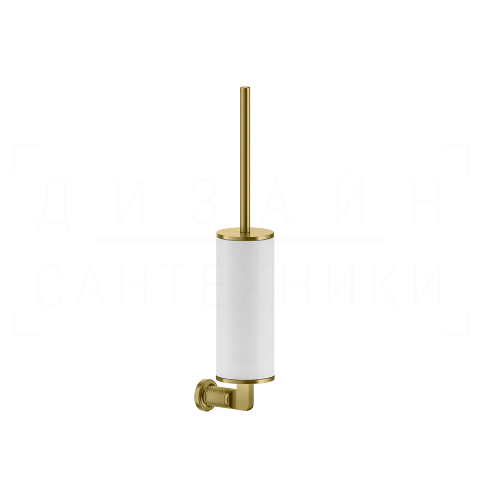 Gessi Inciso Ершик для унитаза подвесной, с кермической колбой Neolite, цвет: white/gold brushed 58519#716