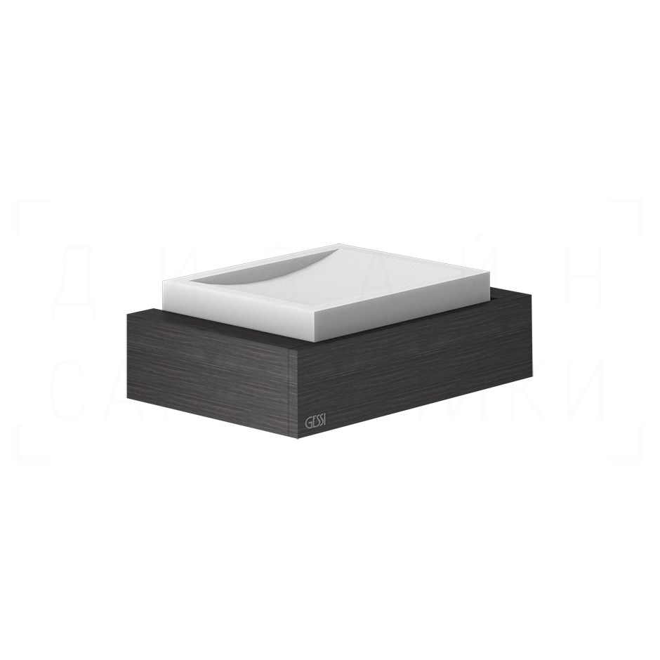 Gessi Inverso/Rettangolo Мыльница с керамической чашей Neolite, подвесная, цвет: white/aged bronze 20801#187