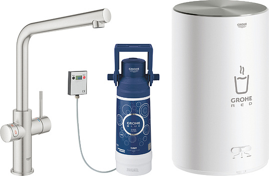 Grohe Red II Duo Смеситель для кухни, с водонагревателем, цвет: суперсталь 30327DC1