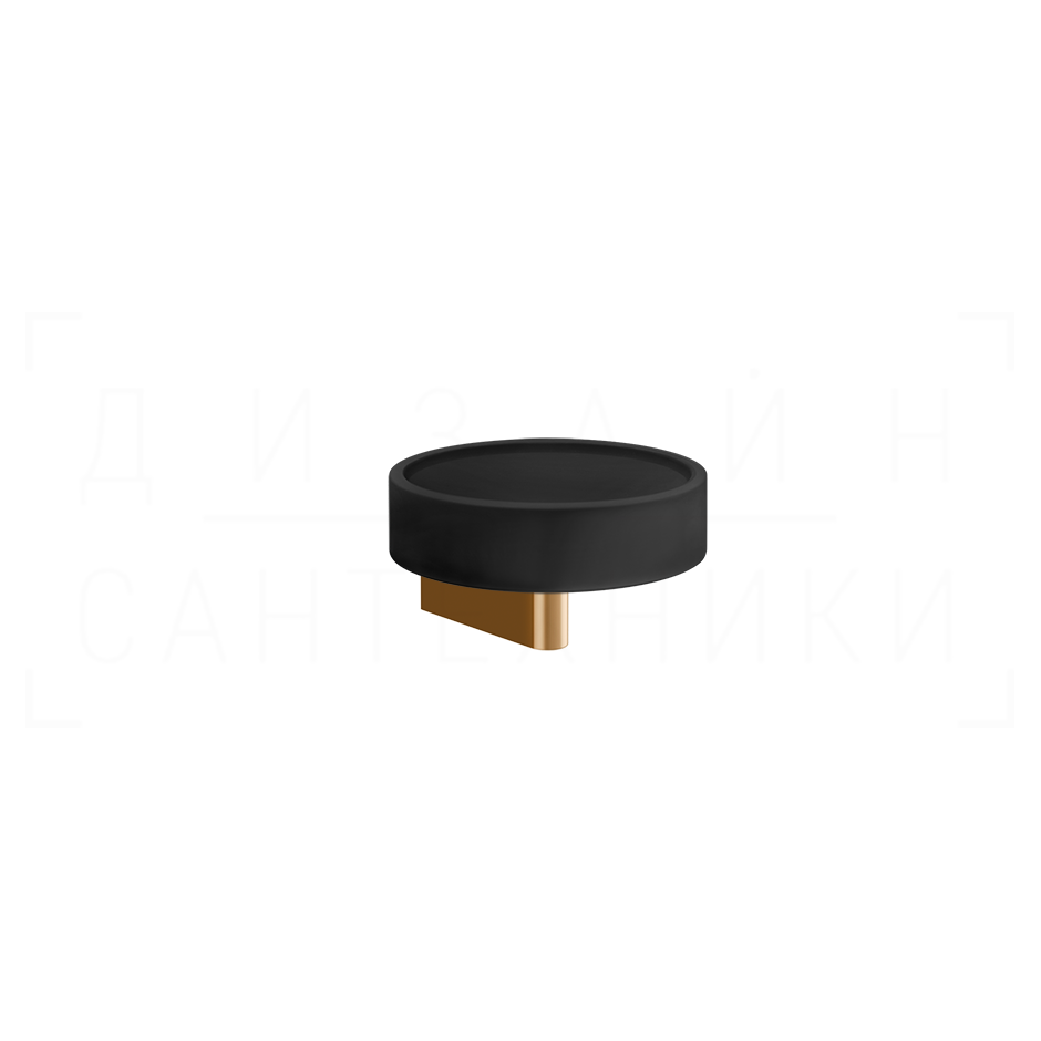 Gessi Origini Мыльница с керамической чашей Neolite, подвесная, цвет: black/warm bronze PVD 66402#735