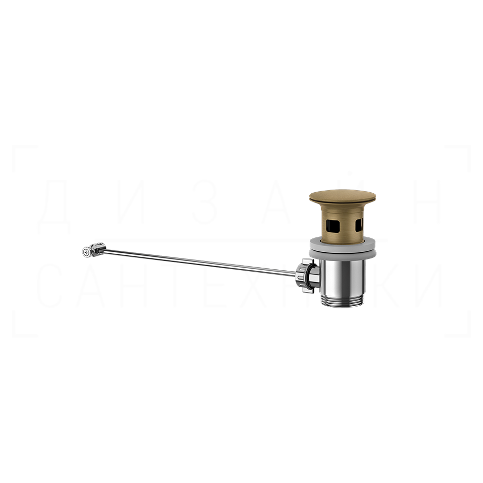 Gessi Донный клапан автоматический, с переливом, цвет: deep bronze brushed PVD 29263#791