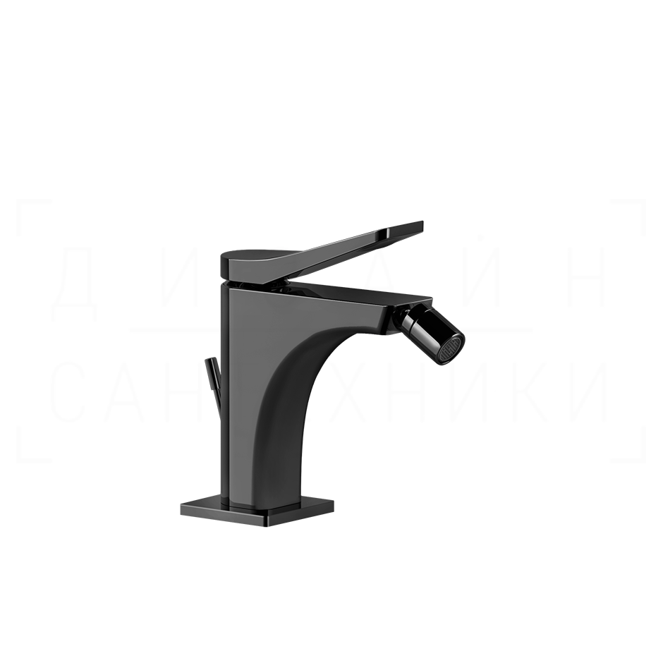Gessi Rilievo Смеситель для биде с донным клапаном, излив 11,4 см, цвет: black metal PVD 59007#706