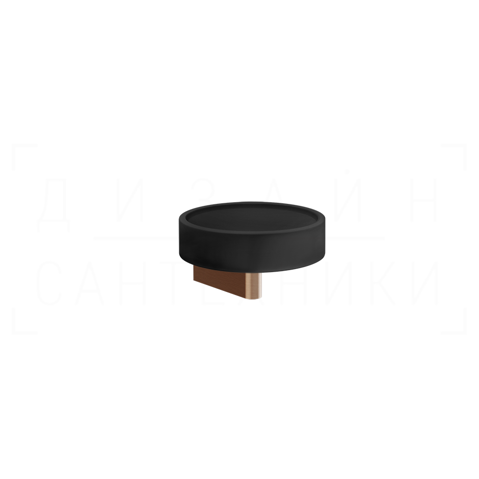 Gessi Origini Мыльница с керамической чашей Neolite, подвесная, цвет: black/copper brushed PVD 66402#708
