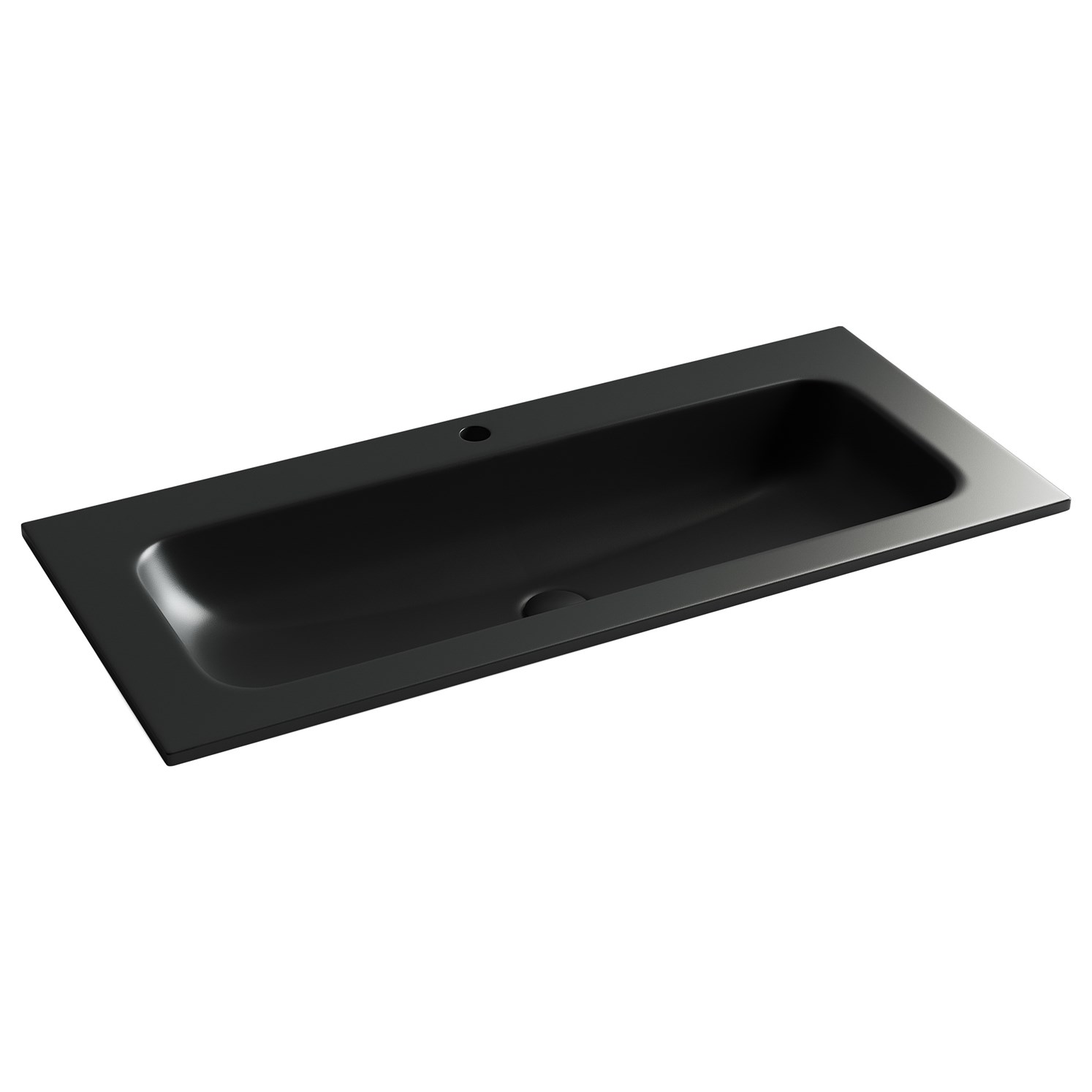 Ceramicanova Grace Раковина накладная 101х45,7 см, без перелива, цвет: черный матовый CN7013MB