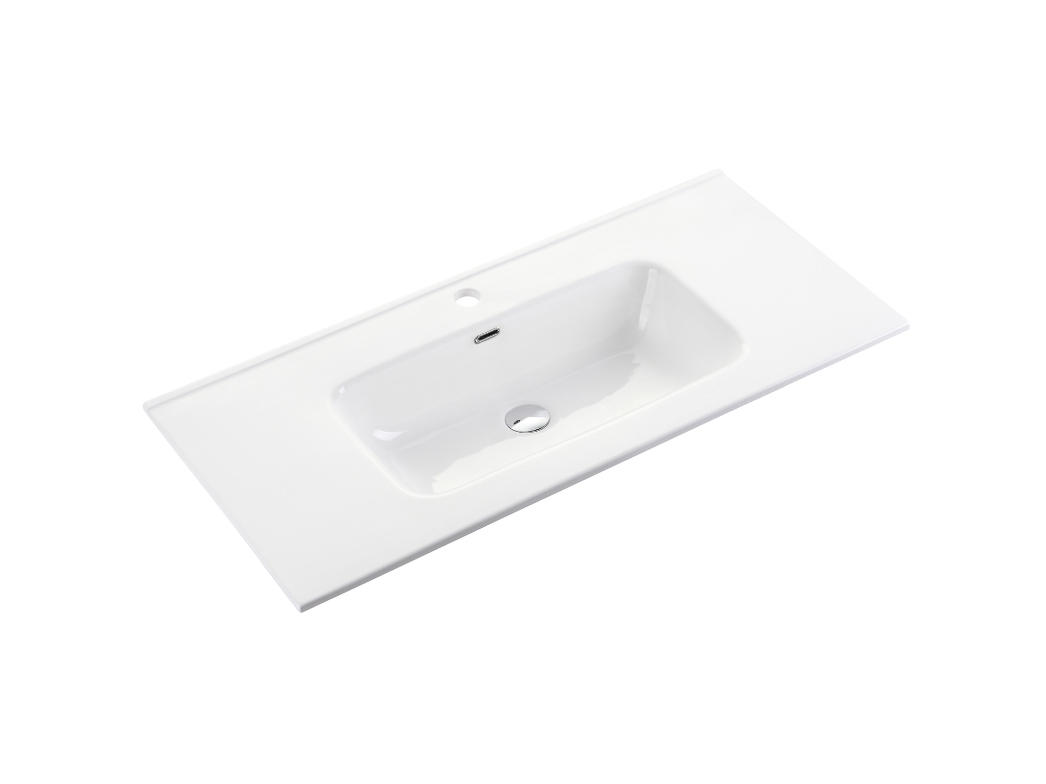 Ceramicanova Element Раковина накладная 91х46,5 см, перелив, цвет: белый глянцевый CN7002
