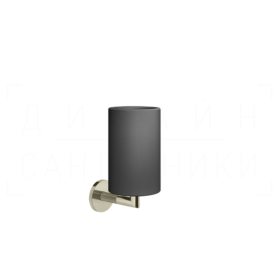 Gessi Ingranaggio Стакан подвесной, керамический Neolite, цвет: black/nickel PVD 63808#720