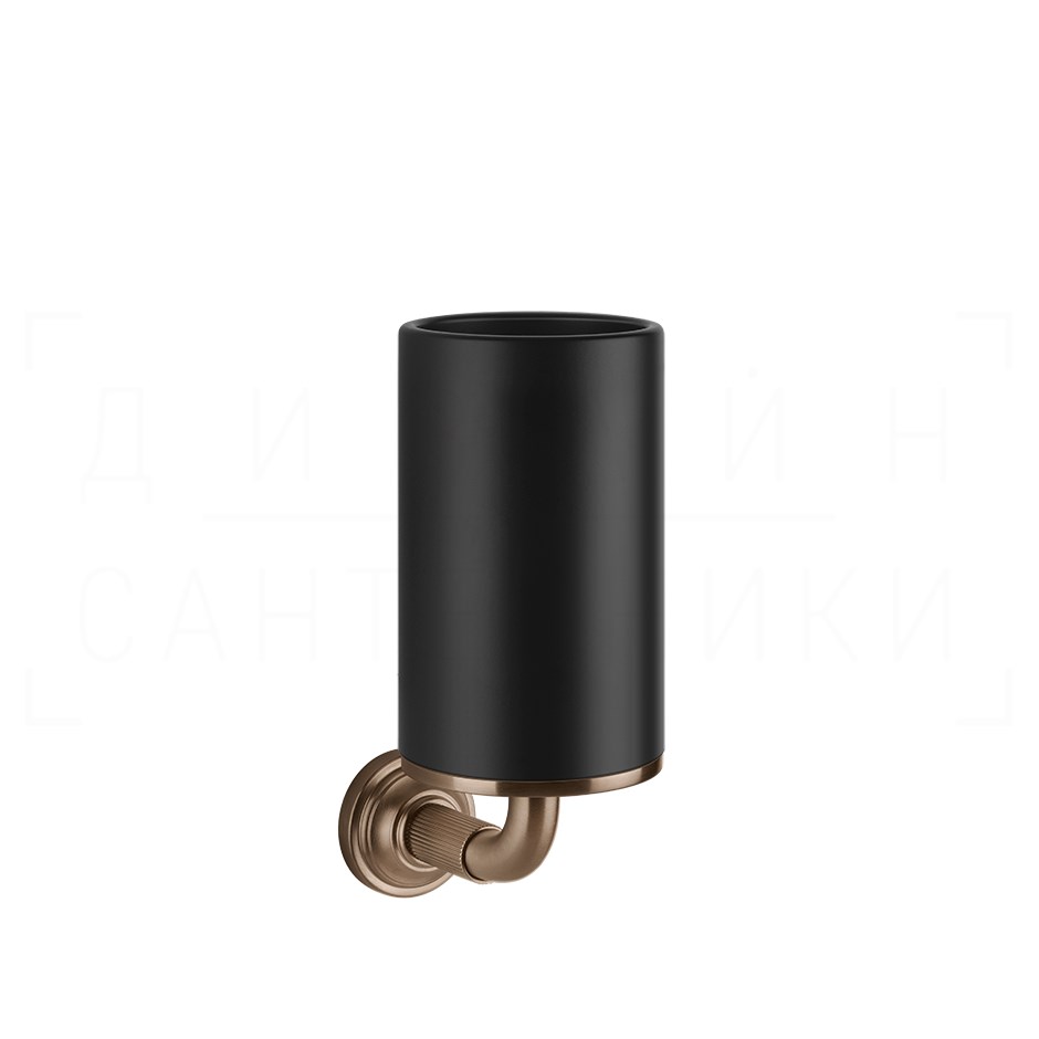 Gessi Venti20 Стакан подвесной, керамический Neolite, цвет: black/copper brushed PVD 65408#708