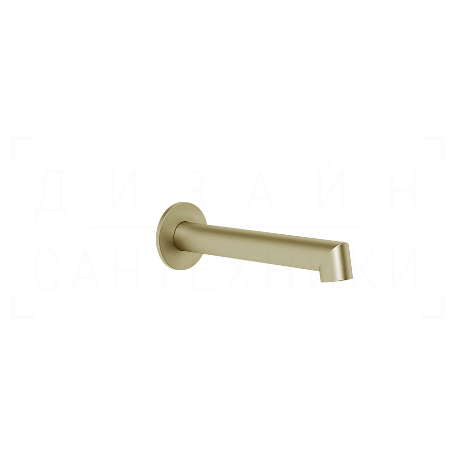 Gessi Ingranaggio Излив настенный для ванны 19,2 см, фиксированный, цвет: brushed brass PVD 63603#727