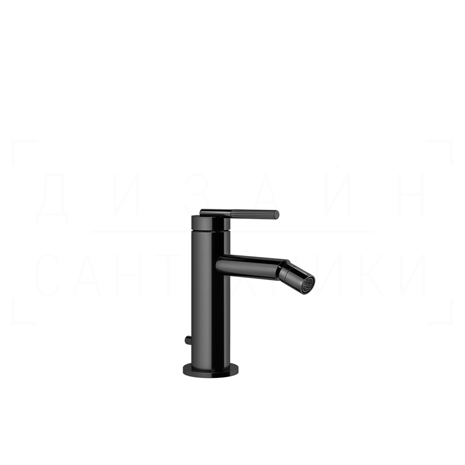 Gessi Ingranaggio Смеситель для биде с донным клапаном, излив 11,3 см, цвет: black metal PVD 63507#706