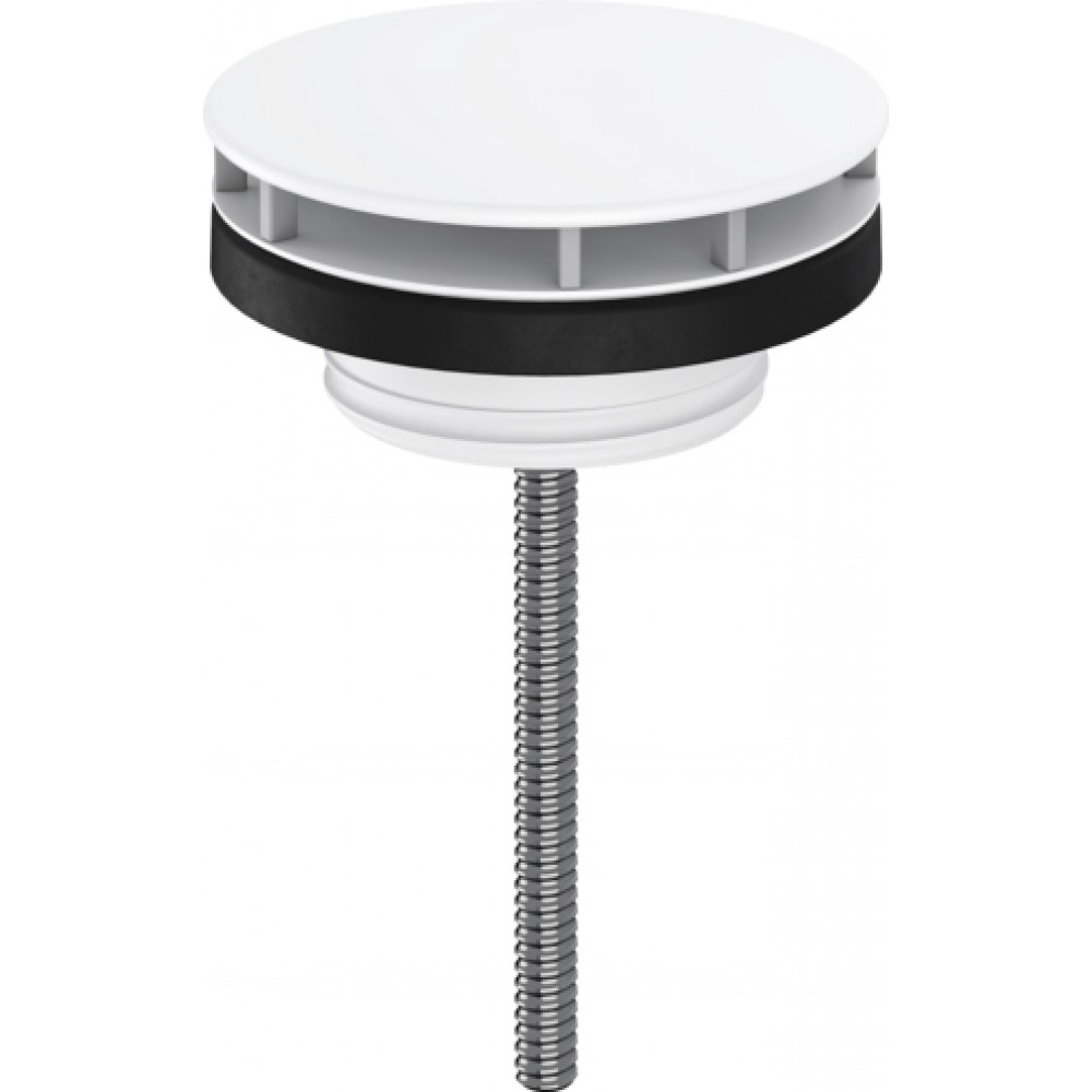 Hansgrohe Донный клапан с фиксированной крышкой, для раковины, универ., цвет: белый матовый 50001700