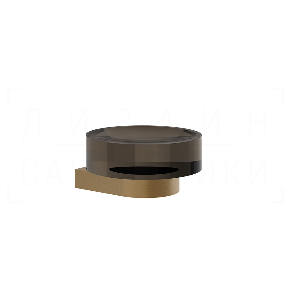 Gessi Perle Мыльница с стеклянной чашей, подвесная, цвет: deep bronze brushed PVD 74812#791