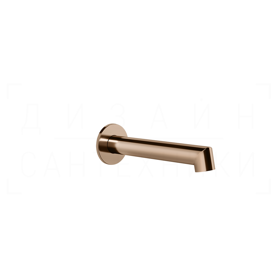 Gessi Ingranaggio Излив настенный для ванны 19,2 см, фиксированный, цвет: copper PVD 63603#030