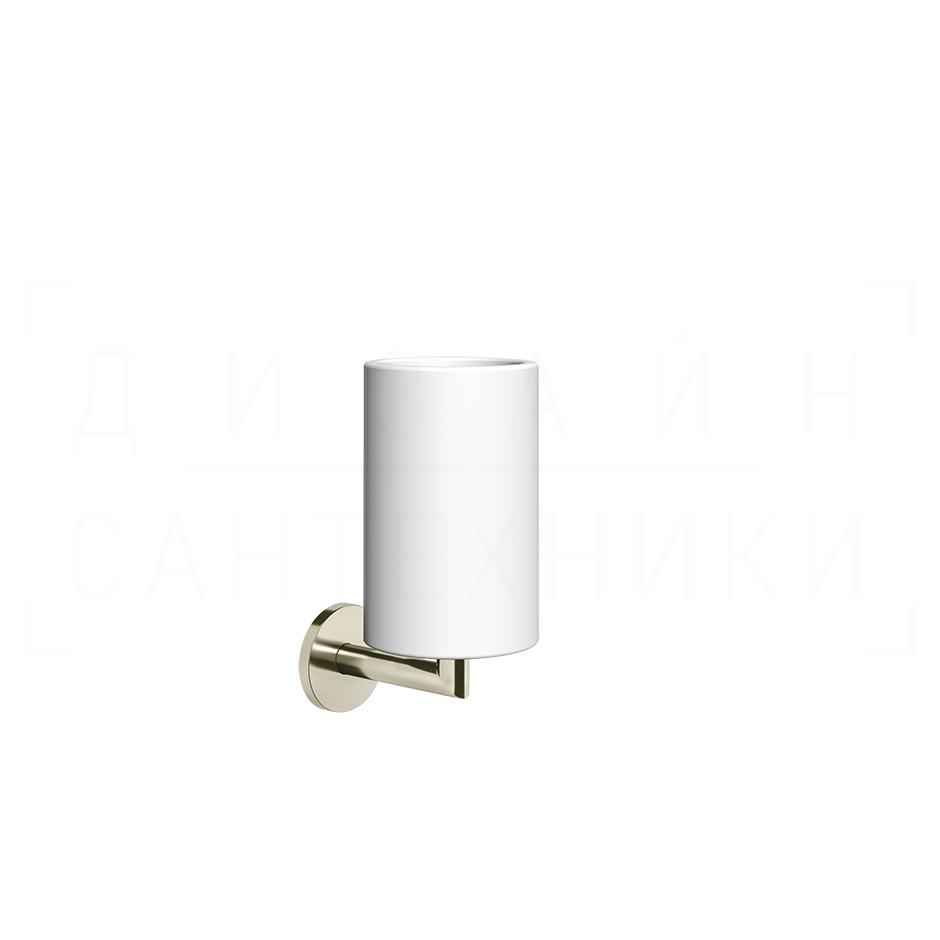 Gessi Ventaglio Стакан подвесной, керамический Neolite, цвет: white/nickel PVD 63607#720