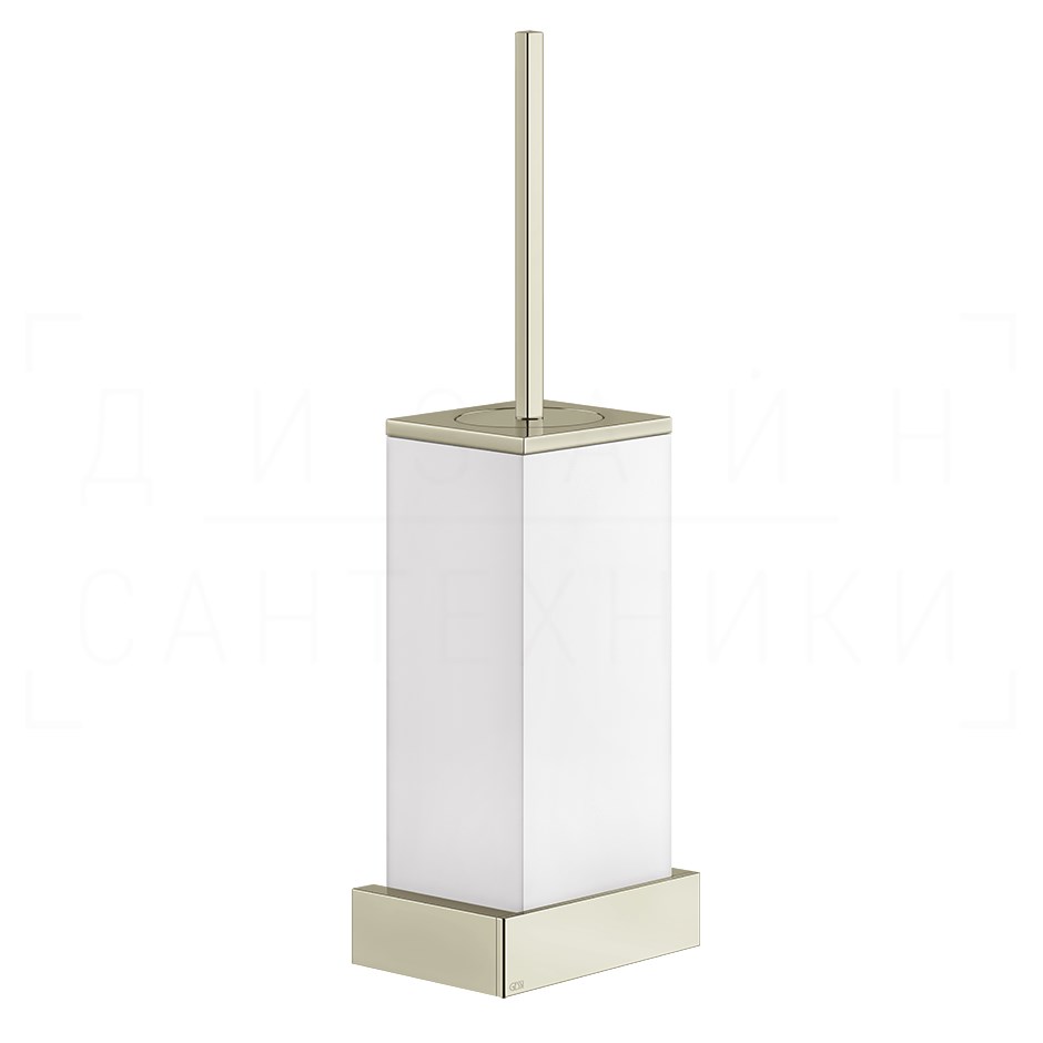 Gessi Inverso/Rettangolo Ершик для унитаза подвесной, колба Neolite, цвет: white/nickel PVD 20819#720