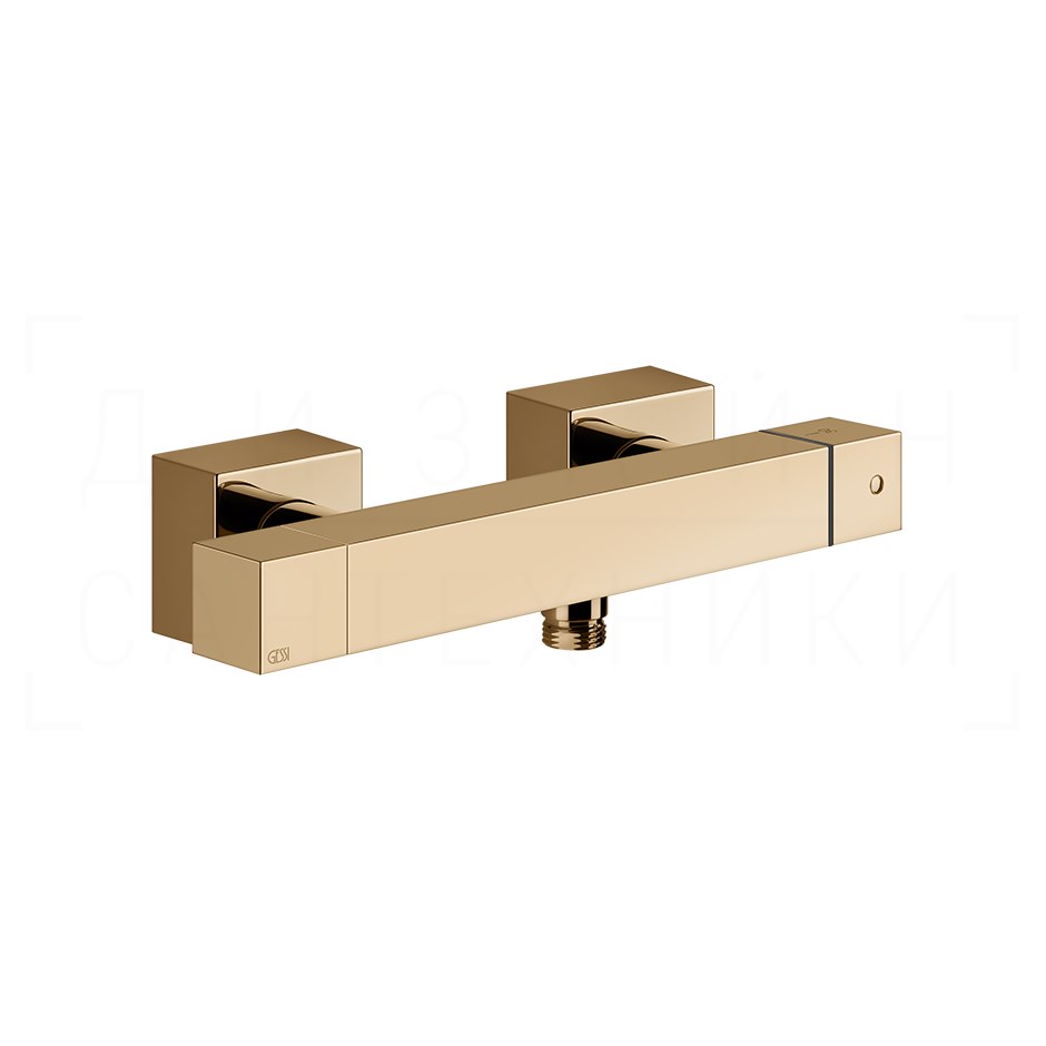 Gessi Rettangolo Термостат для душа, без излива и душевого гарнитура, цвет: warm bronze PVD 19431#735