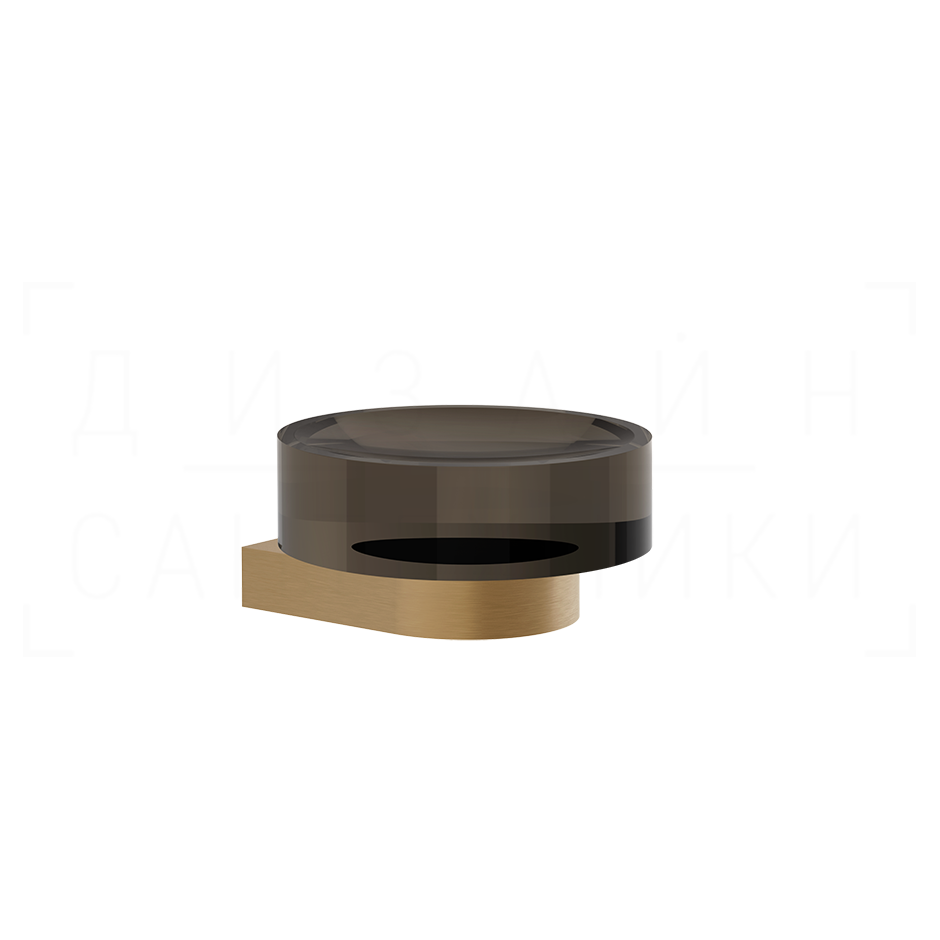 Gessi Perle Мыльница с стеклянной чашей, подвесная, цвет: warm bronze brushed PVD 74812#726
