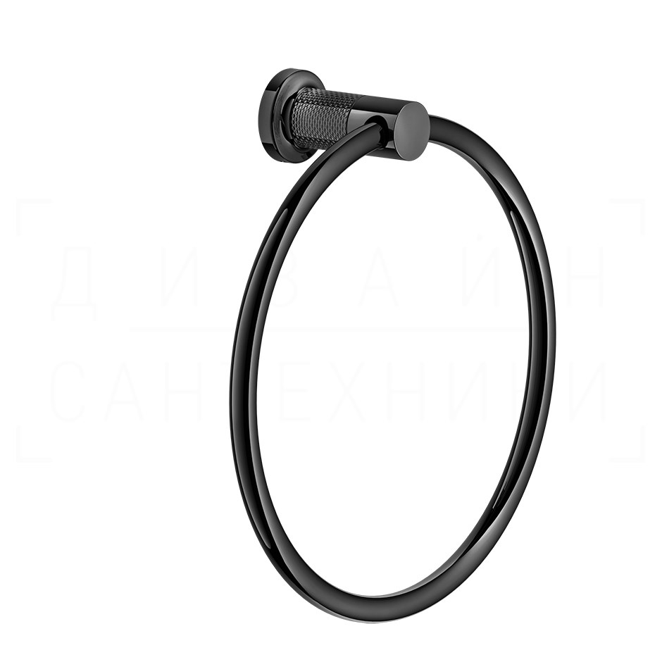 Gessi Inciso Полотенцедержатель кольцевой d22,2 см, подвесной, цвет: black metal PVD 58509#706