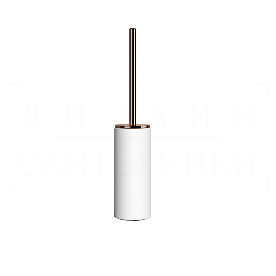 Gessi Ingranaggio Ершик для унитаза напольный, с кермической колбой Neolite, цвет: white/copper PVD 63743#030