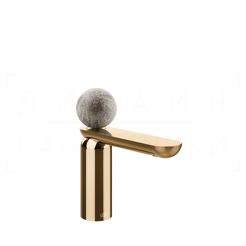 Gessi Perle Смеситель для раковины, без донного клапана, излив 13,2 см, цвет: warm bronze PVD 74602#735