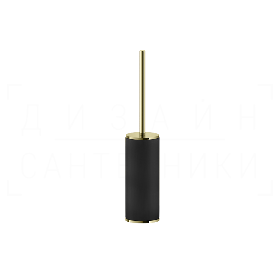 Gessi Inciso Ершик для унитаза напольный, с кермической колбой Neolite, цвет: black/brass PVD 58544#710