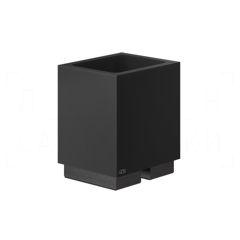 Gessi Inverso/Rettangolo Стакан настольный, керамический Neolite, цвет: black/aged bronze 20832#187