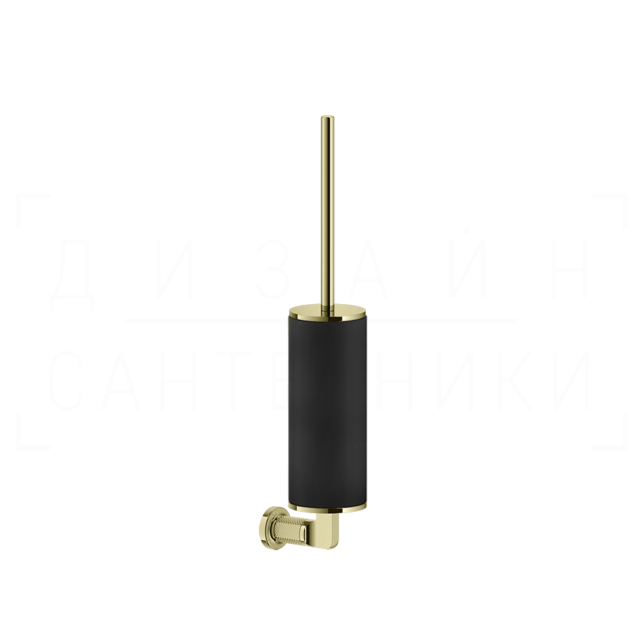Gessi Inciso Ершик для унитаза подвесной, с кермической колбой Neolite, цвет: black/brass PVD 58520#710