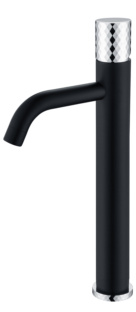 Boheme Stick Diamond Смеситель для раковины высота излива 20,6 см, без д/к, цвет: black/chrome 122-BCR
