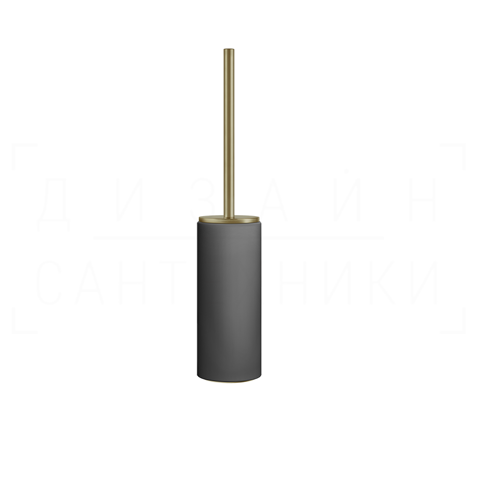 Gessi Ingranaggio Ершик для унитаза напольный, колба Neolite, цвет: black/brushed brass PVD 63744#727