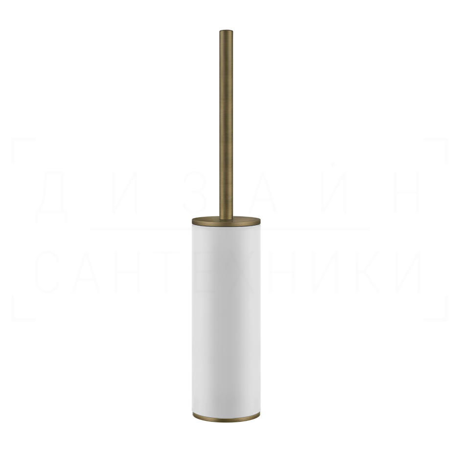 Gessi Inciso Ершик для унитаза напольный, с кермической колбой Neolite, цвет: white/antique brass 58543#713