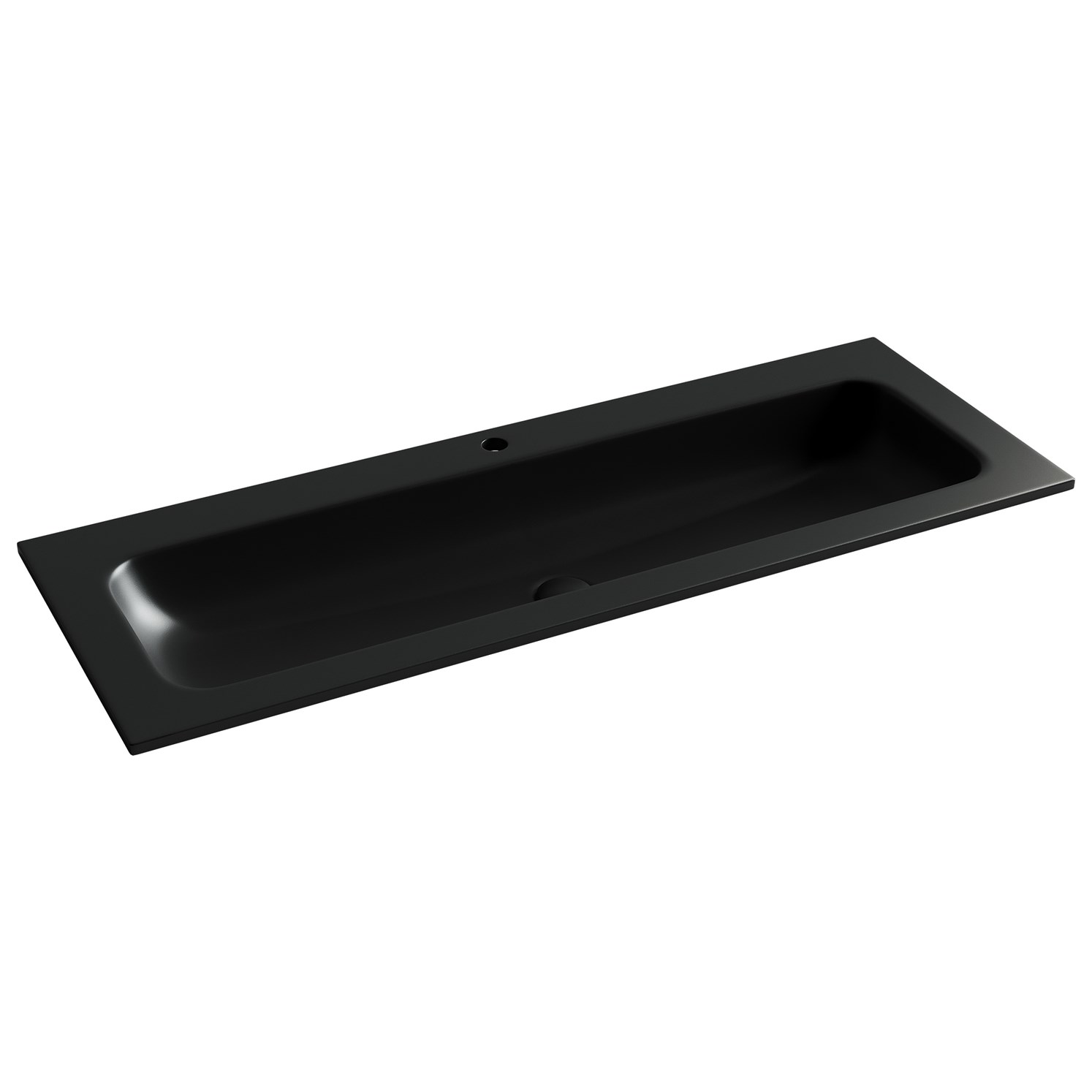 Ceramicanova Grace Раковина накладная 121х45,7 см, без перелива, цвет: черный матовый CN7017MB