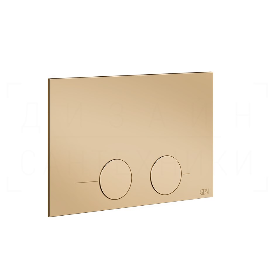 Gessi Total Look Кнопка смыва для инсталляции Tece, 2 режима, латунь, цвет: warm bronze PVD 54617#735