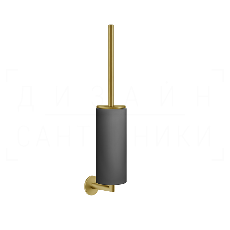 Gessi Ventaglio Ершик для унитаза подвесной, с кермической колбой Neolite, цвет: black/gold brushed 63620#716