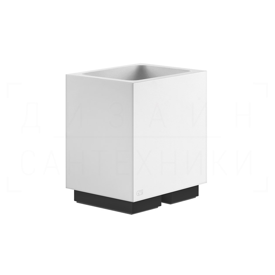 Gessi Inverso/Rettangolo Стакан настольный, керамический Neolite, цвет: white/matte black 20831#299