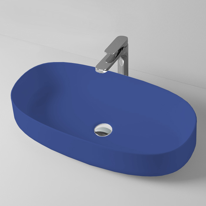 ArtCeram Cognac Раковина чаша 68x35x15h см, без перелива, покрытие Saniglaze, цвет: blu zaffiro COL005 16 00